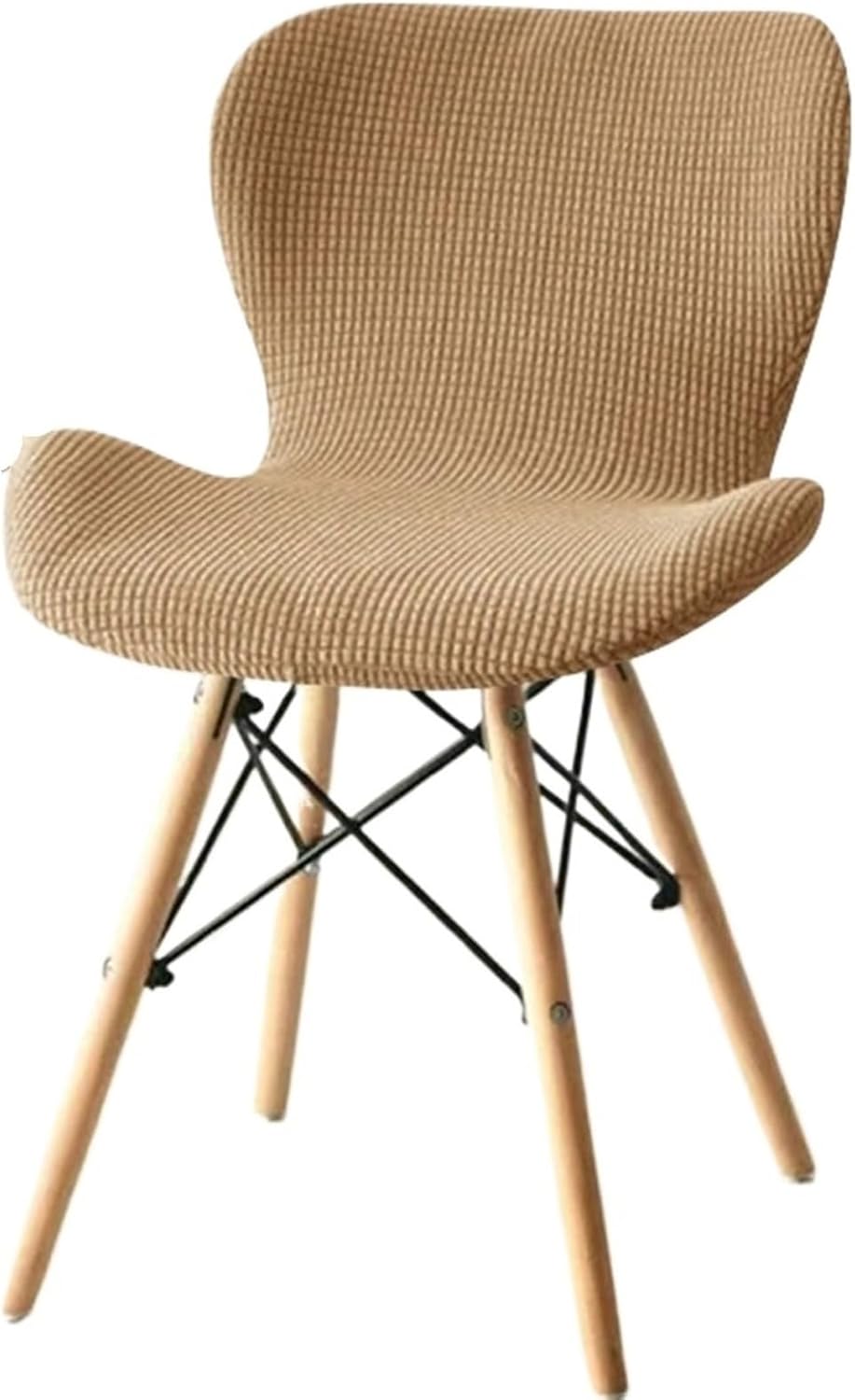 Set of 4 Stretch Bar Stool Chair Covers Kitchen Swivel Stools Slipcovers Curved Short Back Chair Covers Chair Protector Covers for Counter Bar Office Pub Kitchen Hotel(Brown)