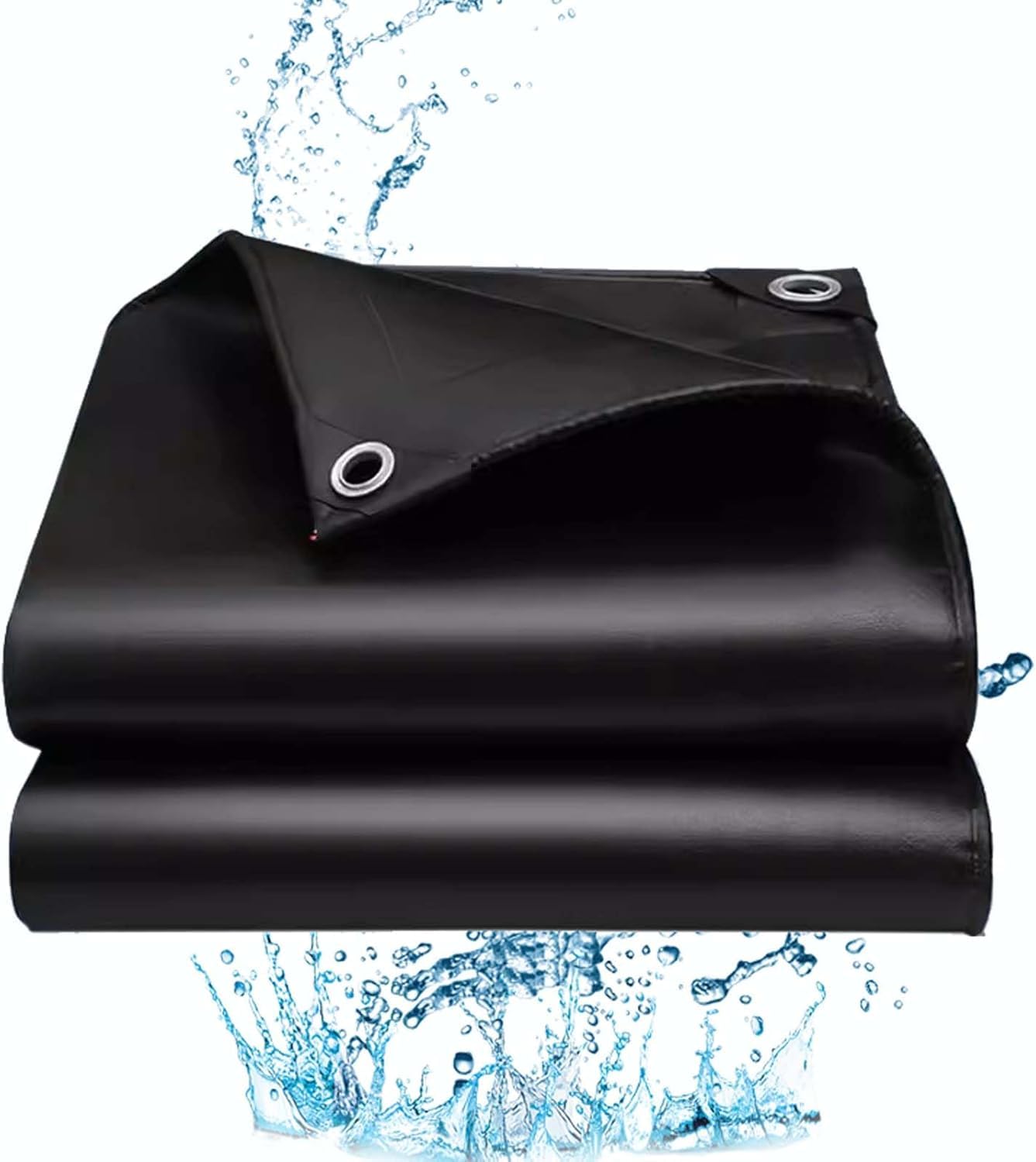 GLDYTVF Heavy Duty Waterproof Poly Tarp Cover, 12 Mil Thick with Grommets, UV Resistant Weatherproof Tarpaulin for Outdoor Use