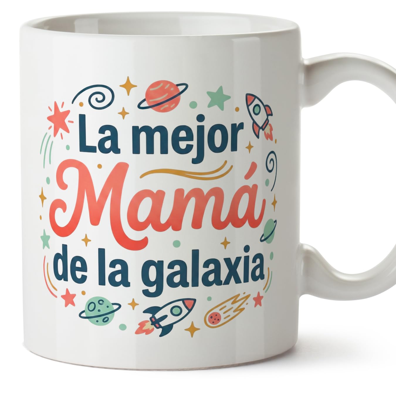 MUGFFINS Taza mamá con frase Para la mejor mamá del mundo en Español | regalo madre | 330 Ml 11 oz | Idea original para regalar | progenitores v3 — view 70