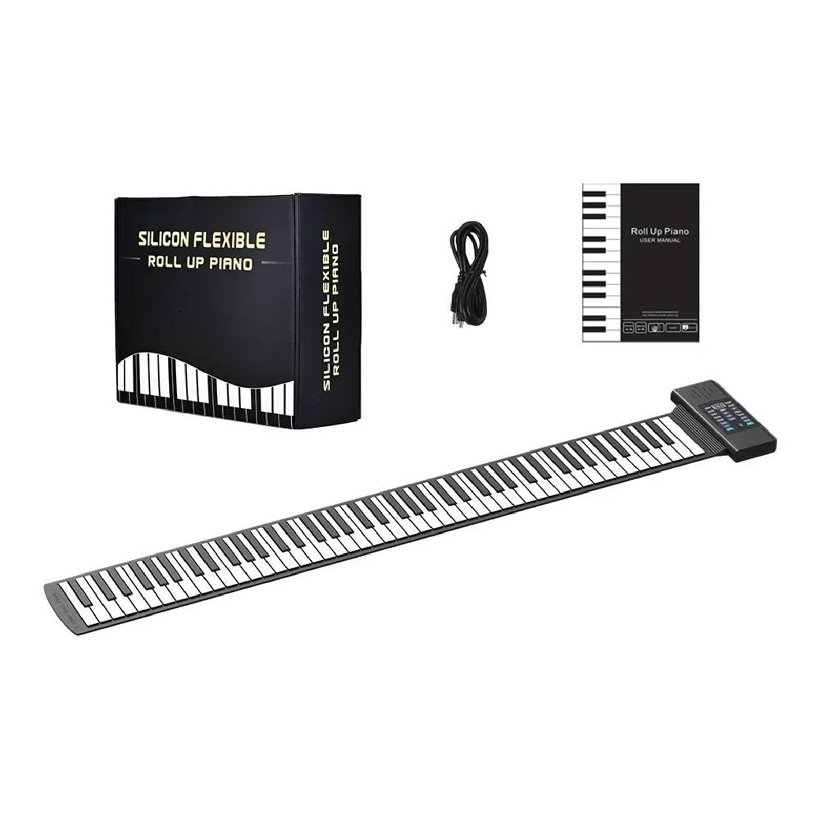 Tastiera Digitale Per Principianti Tastiera Flessibile Portatile In Silicone Morbido ABS Con Clacson E Pedale 88 Tasti MIDI E Carica USB(Converter 3)