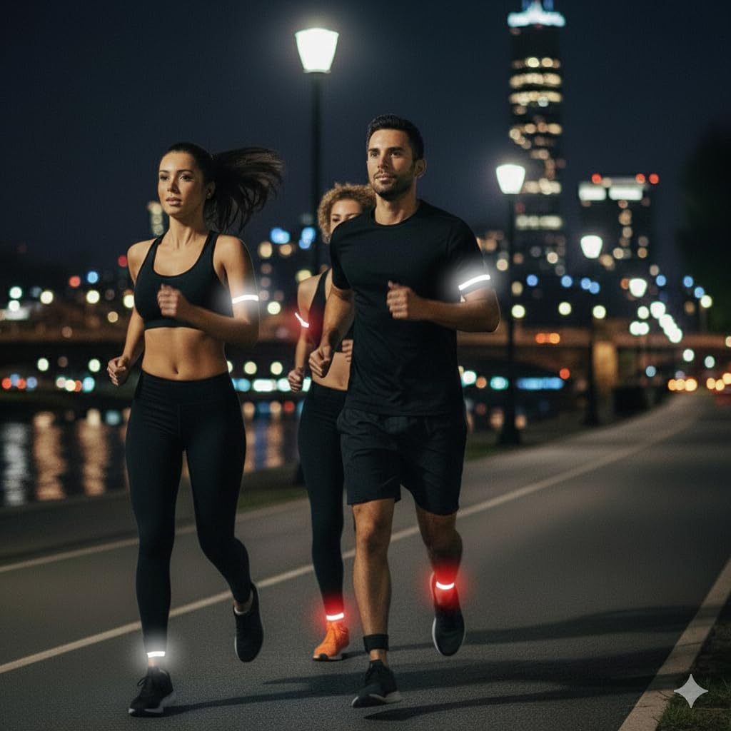 Pavs Outdoor Running LED Armband Light Sport Arm Leg Wristband Light Folding Rechargeable Waterproof Portable Lamp