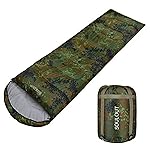 3-4 Season Sleeping Bag for Adults & Kids, Lightweight Warm Cold Weather Camping Bag with Waterproof Compression Sack - Portable for Hiking, Backpacking, Traveling & Outdoor Adventures (Camouflage)