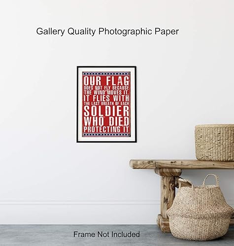 Miniatura 8 de American Flag Patriotic Military Home Decor, Room Decoration Wall Art - Gift for US Veteran, Soldier, Marine, Army, Air Force, Navy, Coast Guard,