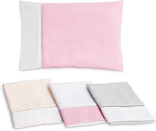 Kit 4 Peças Fronhas Avulsas para Travesseiro Bebê Berço e Carrinho Antissufocante Rosa