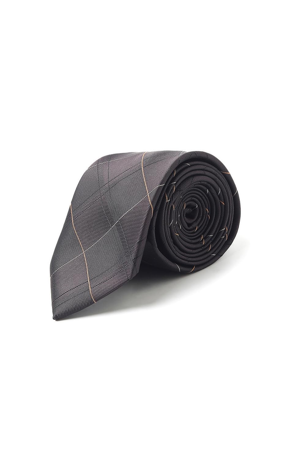 allen solly Men Grey Check Formal Tie-picture-17