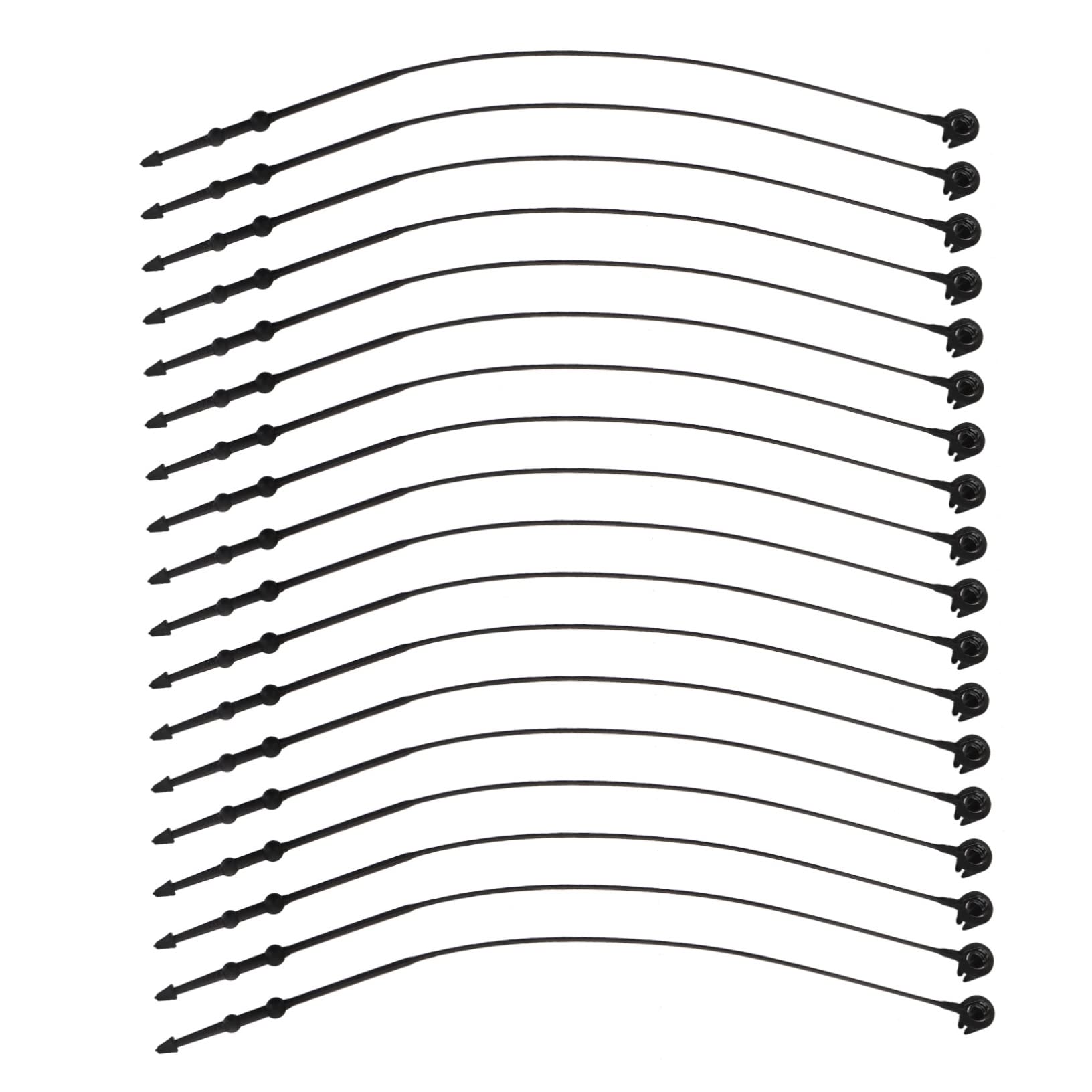 BELLIFFY 5000pcs Plastic Sling Tagging Fasteners Fastener Hook Tie Loop Lock Fasteners Tag Fastener Tag Pin Tags Loop Fasteners Security Ties Fastener Tag Cord White Labels Tag Ties Black