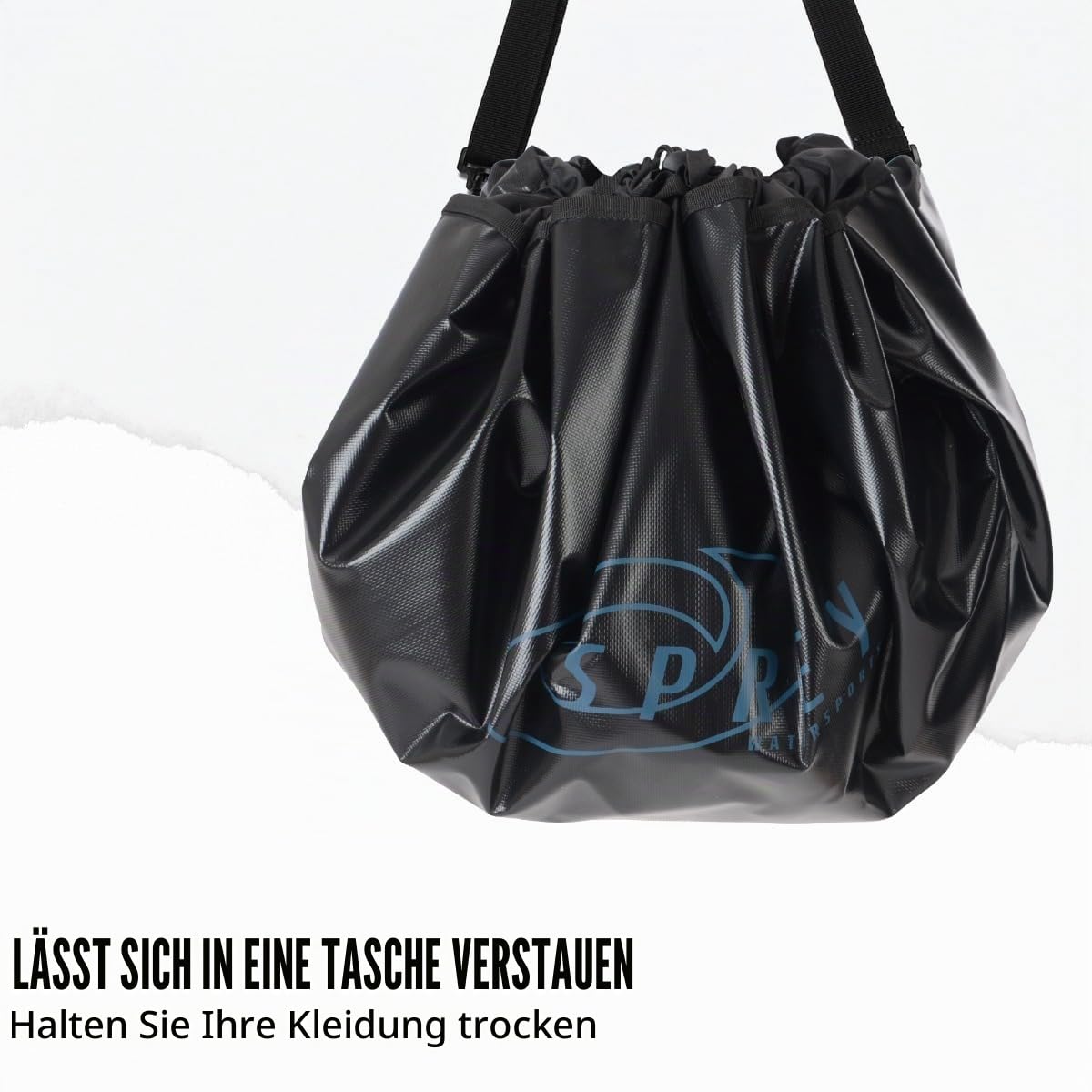 Osprey Wetsuit Wickelunterlage | wasserdichte Outdoor-Wickeltasche, tragbar, faltbar und wasserabweisend, Reisetasche, Schwarz, Einheitsgröße