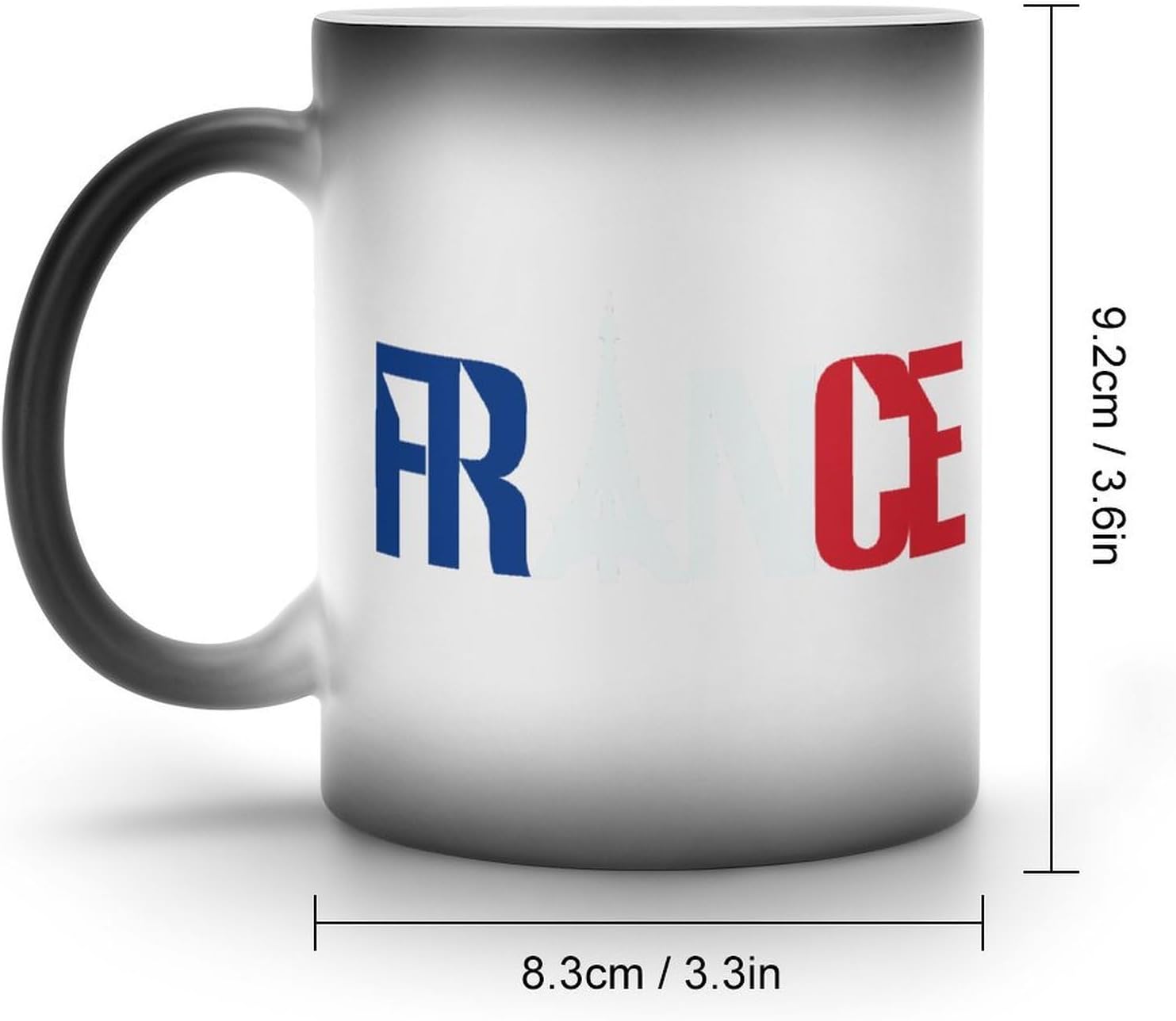 France Flag E-iffel Tower Funny Color Changing Coffee Mug Ceramic Magic Cup Personalized Discoloration Tea Mugs