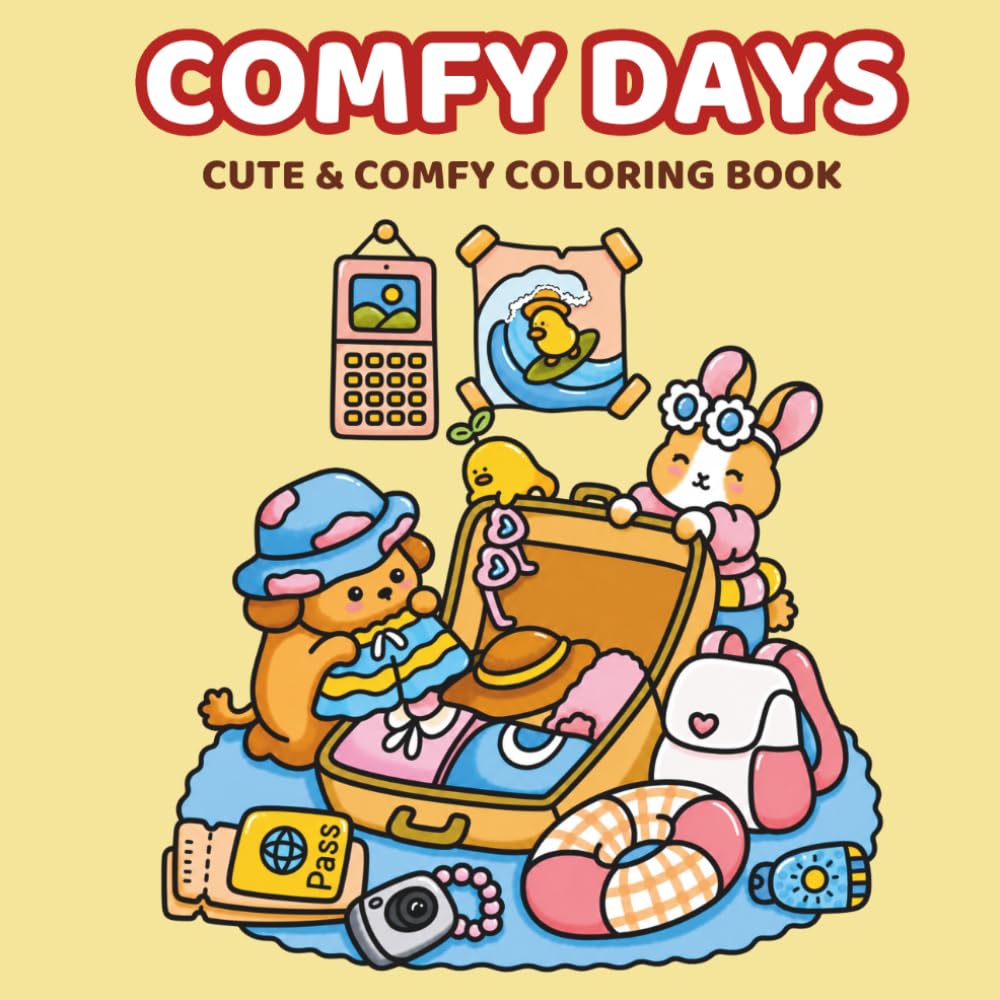 Comfy Days Coloring Book: Bold and Easy Scenes of Cozy Moments, Hygge Life, and Simple Relaxation - Large Print Stress Relief Illustrations for Adults, Teens, and Seniors
