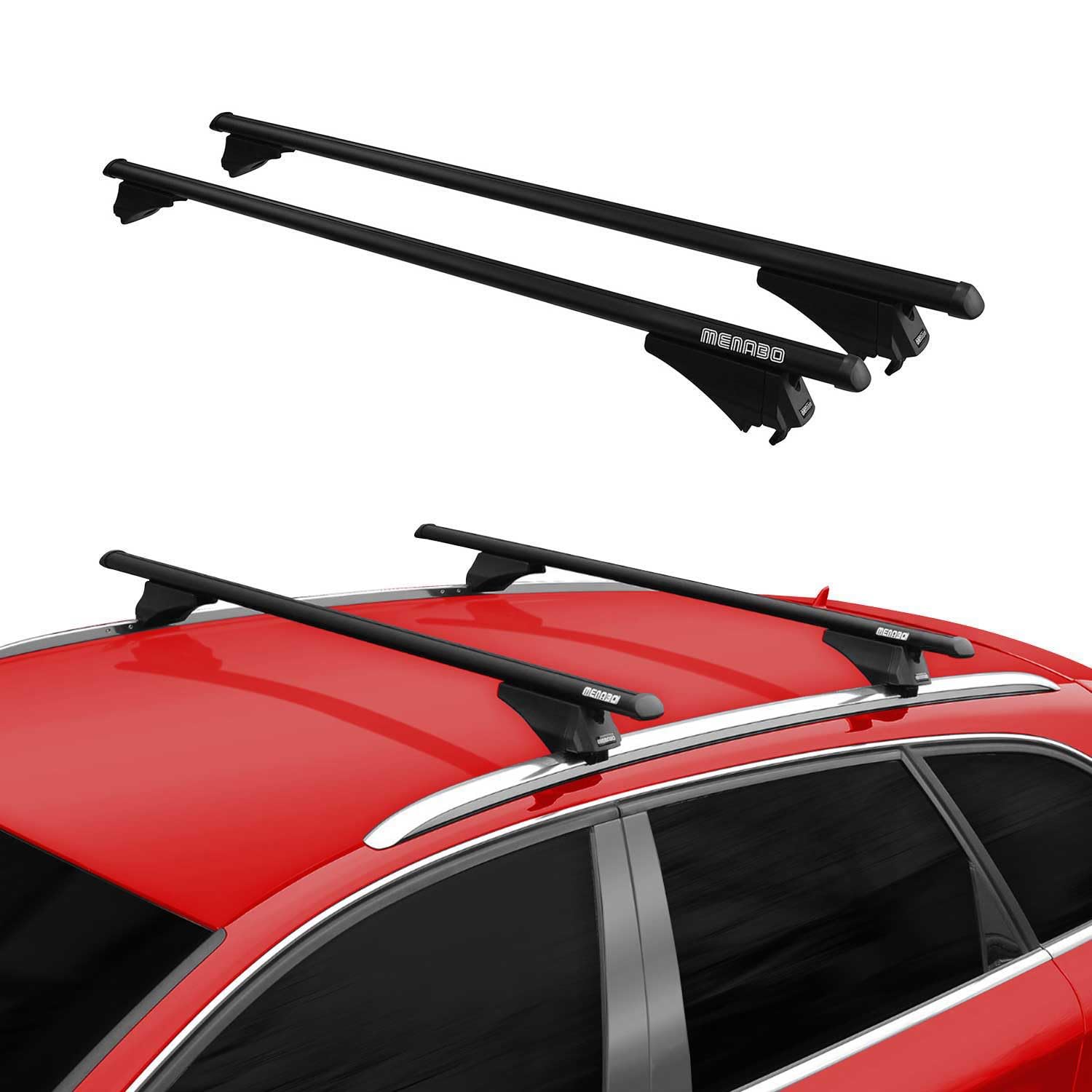 OMAC Roof Rack Cross Bars Set for Volvo XC40 2018 to 2023, Luggage Carrier, 165 Pounds, 2 Pieces, Black