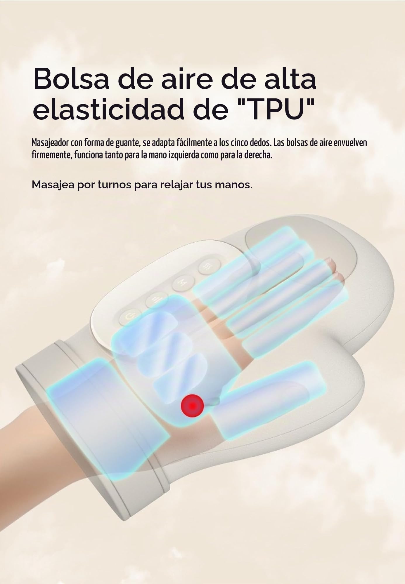 Masajeador de manos - Guante de Compresión Portátil, mano masajeadora | Máquina de Masaje de Muñeca con Temporizador Automático