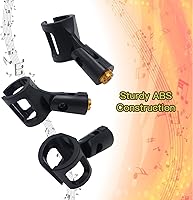 Vista 6 de 4 clips de goma ajustables para micrófono, accesorios flexibles de soporte de micrófono de mano, diseño a prueba de golpes con rango de diámetro