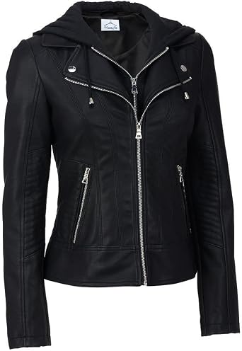 Womnes Romatila Black Biker Moto Real Leather Jacket Missy Ture to Size Winter