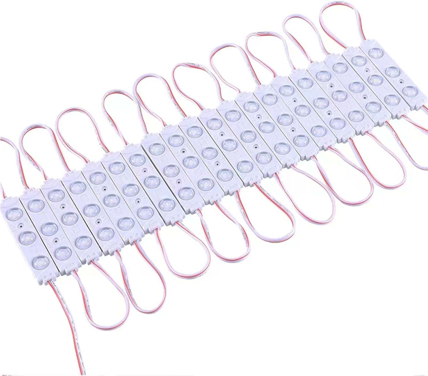 200 PCS Warm White LED Module, 12V Super Bright 2835 3 LED Module Waterproof Decorative Light for Advertising Letter Sign. (Warm White, 200)