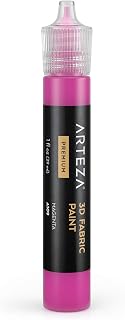 Arteza 3D Fabric Paint, Magenta A109, 1oz Tube, Washer & Dryer Safe Textile Paint for Clothing, Accessories, Ceramic, Glass & DIY Projects