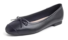 Women&apos;s Square Toe Fashion Bow Tie Dress Slip On Ballet Flats