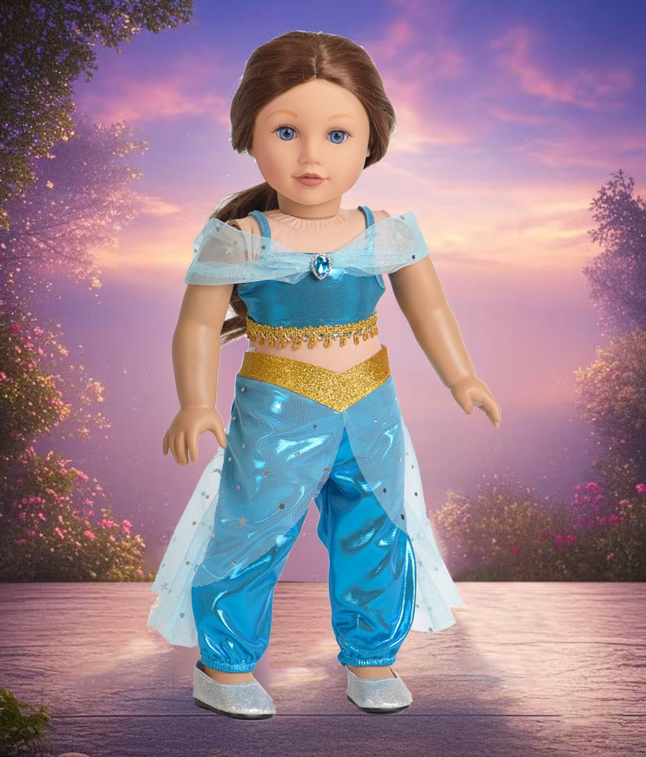 Amazon.com: Sweet Dolly 18 Inch Doll Clothes 6 Sets Princess Dresses  Accessories Costume Jasmine Aurora Belle Snow White for 18 Inch Dolls :  Toys & Games