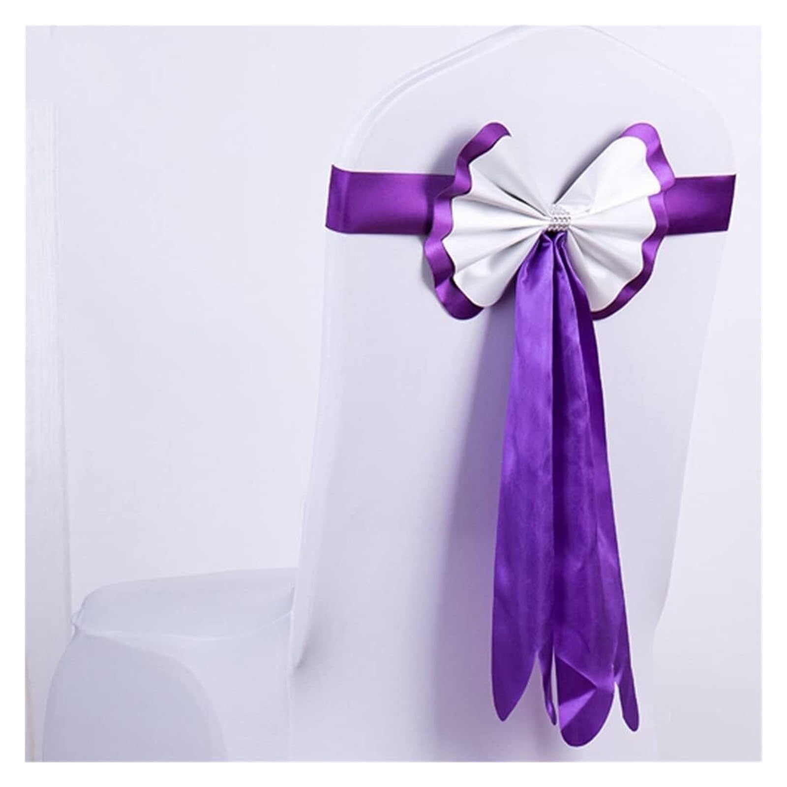 RZQVHBKXWGT chair sashes,50pcs Thick Rabbit Bow Chair Sash Spandex Band for Wedding Party Hotel Back Decor (Color : A, Size 50 pieces) (Color D, pieces)(B)