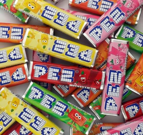 Candy Refills - 20 x 8.5g packs - Fruit fizzy sour cola & exotic fruits Flavoured Brick Sweet - Mixed Packs (20 X FRUIT MIX)