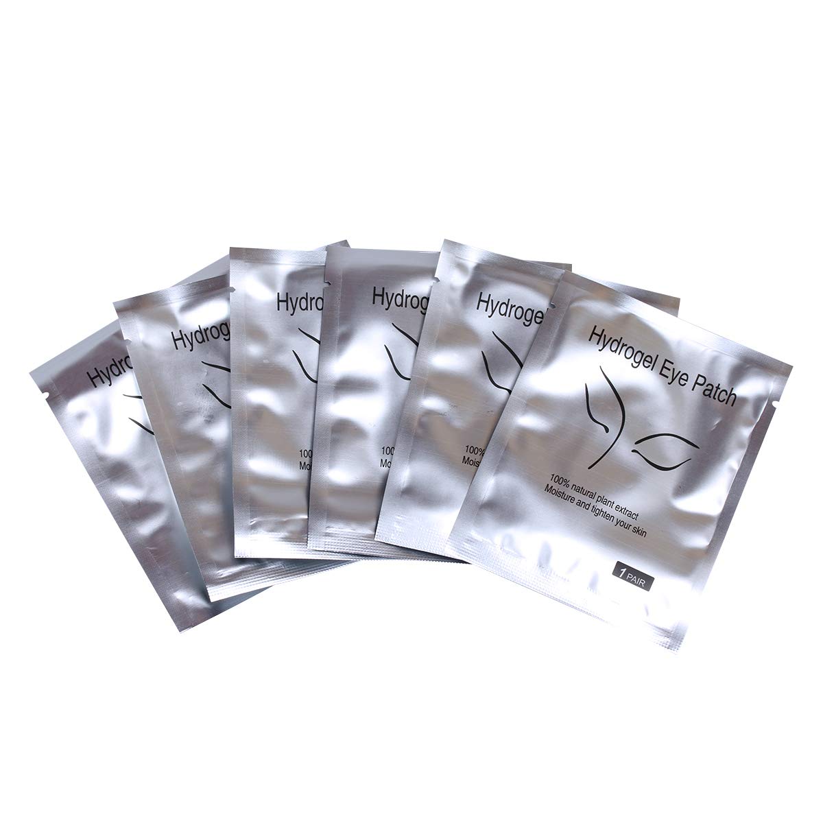 50 Pares Parches Eye Gel Pads Parches para Pestañas para Extensión de Pestañas Tools Under Eye Gel Parches(w-Eye gel pads)