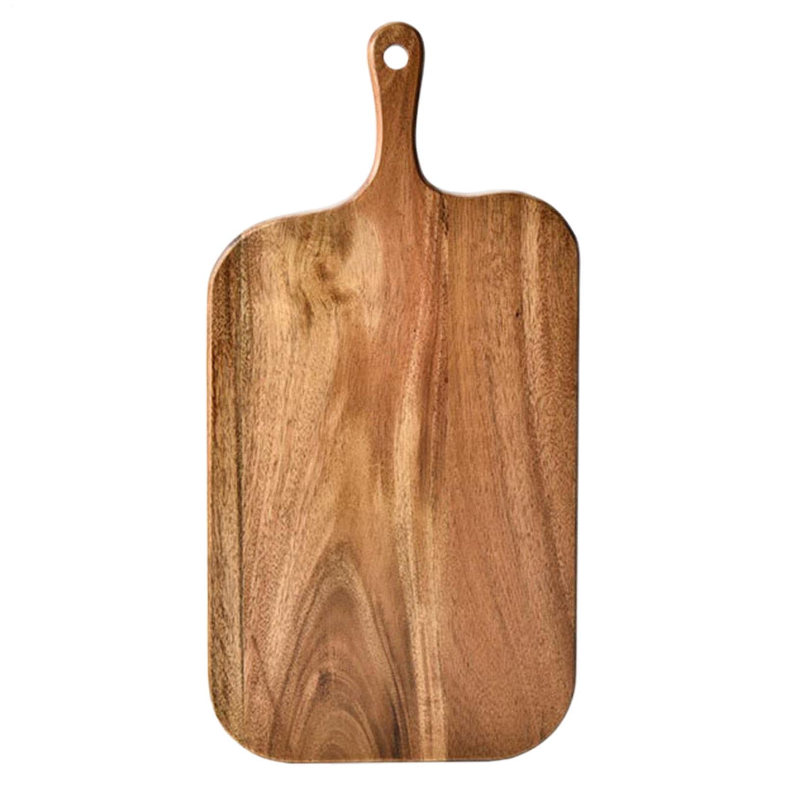Tabla de cortar de madera sólida orgánica y reversible de 38 cm