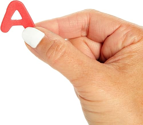 Miniatura 7 de 1300 calcomanías de letras de espuma para manualidades, 50 juegos de letras autoadhesivas del alfabeto A-Z de 0.87 pulgadas (6 colores surtidos)