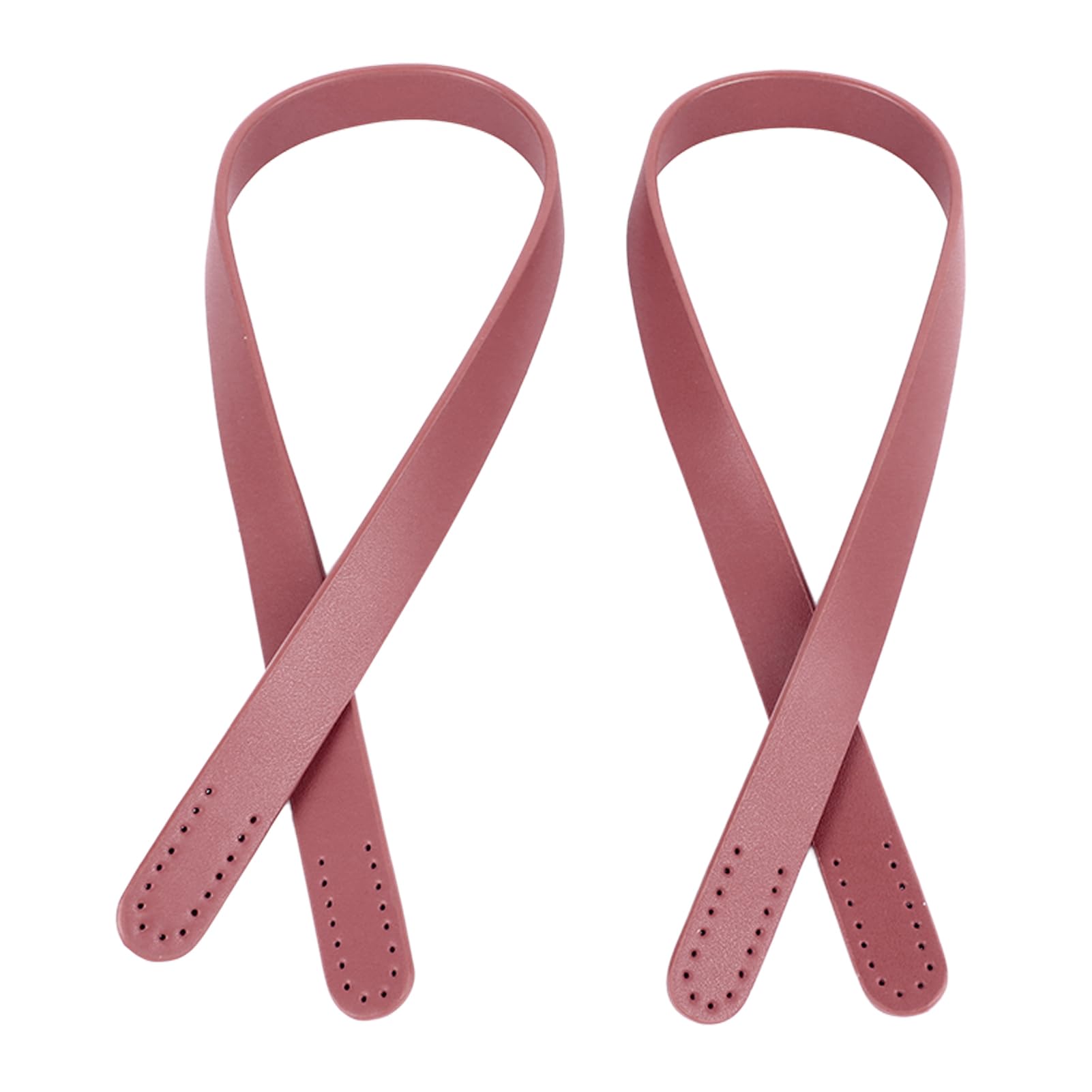 Asas de bolso de cuero genuino de repuesto, correas de bolso Premium de 21,7 pulgadas con agujeros para bolso DIY, Accesorios de reparación de bolsos de ganchillo (vino tinto)