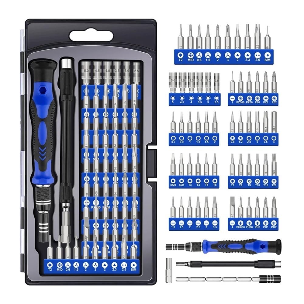 Set di cacciaviti di precisione 62 in 1 con cacciavite magnetico CR-V in acciaio con albero flessibile Torx Phillips (6364)