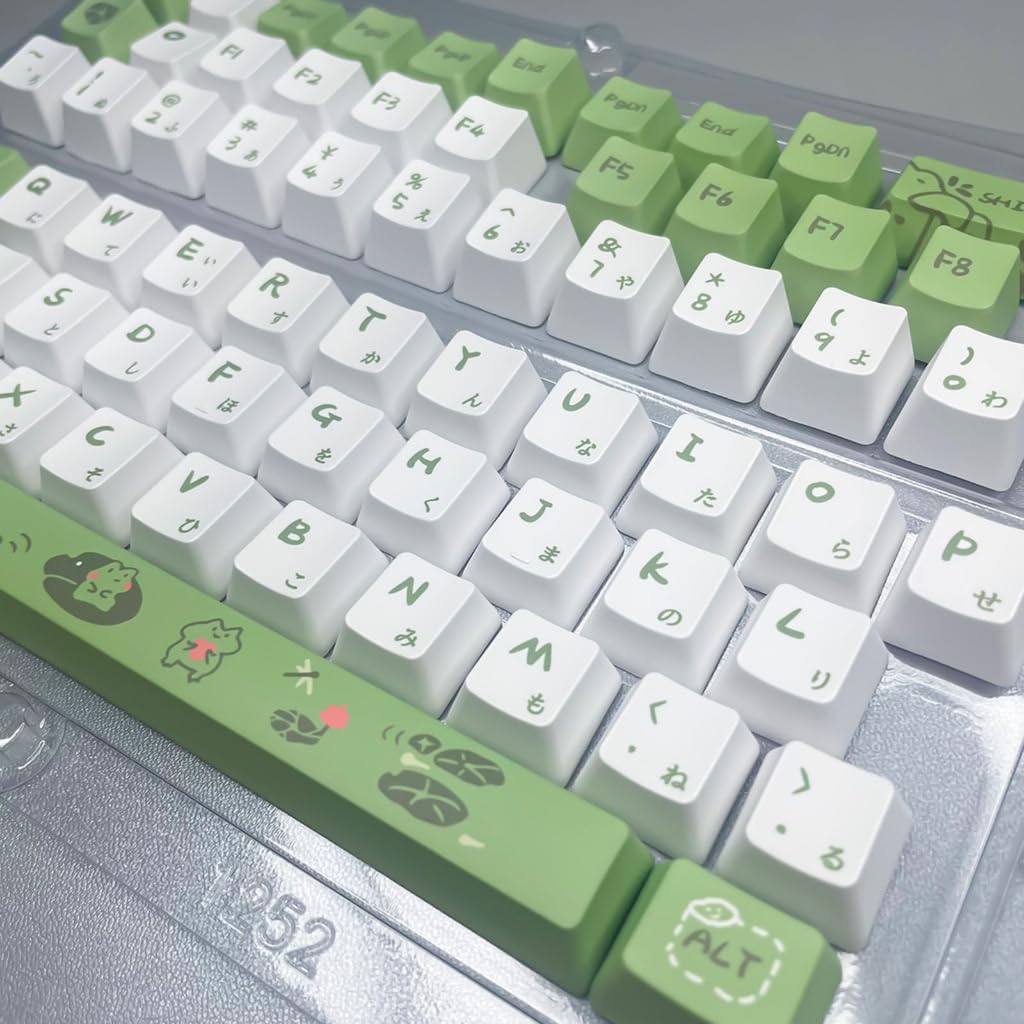 Cute Frogs Design japońskie klawisze do przełączników MX klawiatura mechaniczna, PBT XDA/OEM wysokość dla maszynistek i graczy