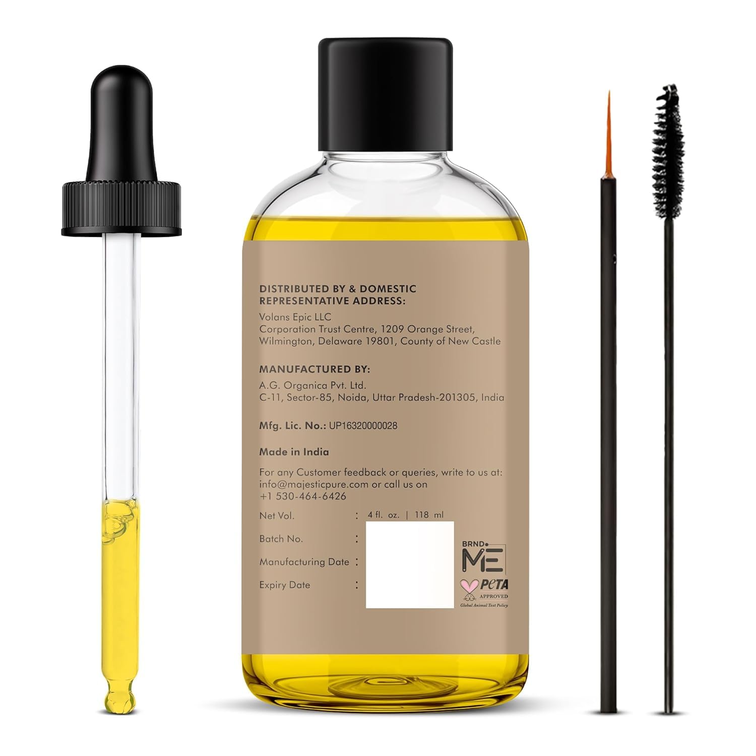 Majestic Pure Castor Oil with Applicator - 100% Pure & Natural - Premium Grade, Cold Pressed, Hexane Free - Hair, Eyelashes, Eyebrows, Nails - Moisturizing & Nourishing - 4 Fl Oz - Image 9