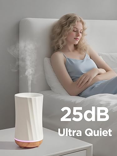 Miniatura 7 de InnoGear Difusor de aceite de cerámica de 5.1 fl oz, difusor de aceite esencial de piedra hecho a mano, difusor de aromaterapia, humidificador