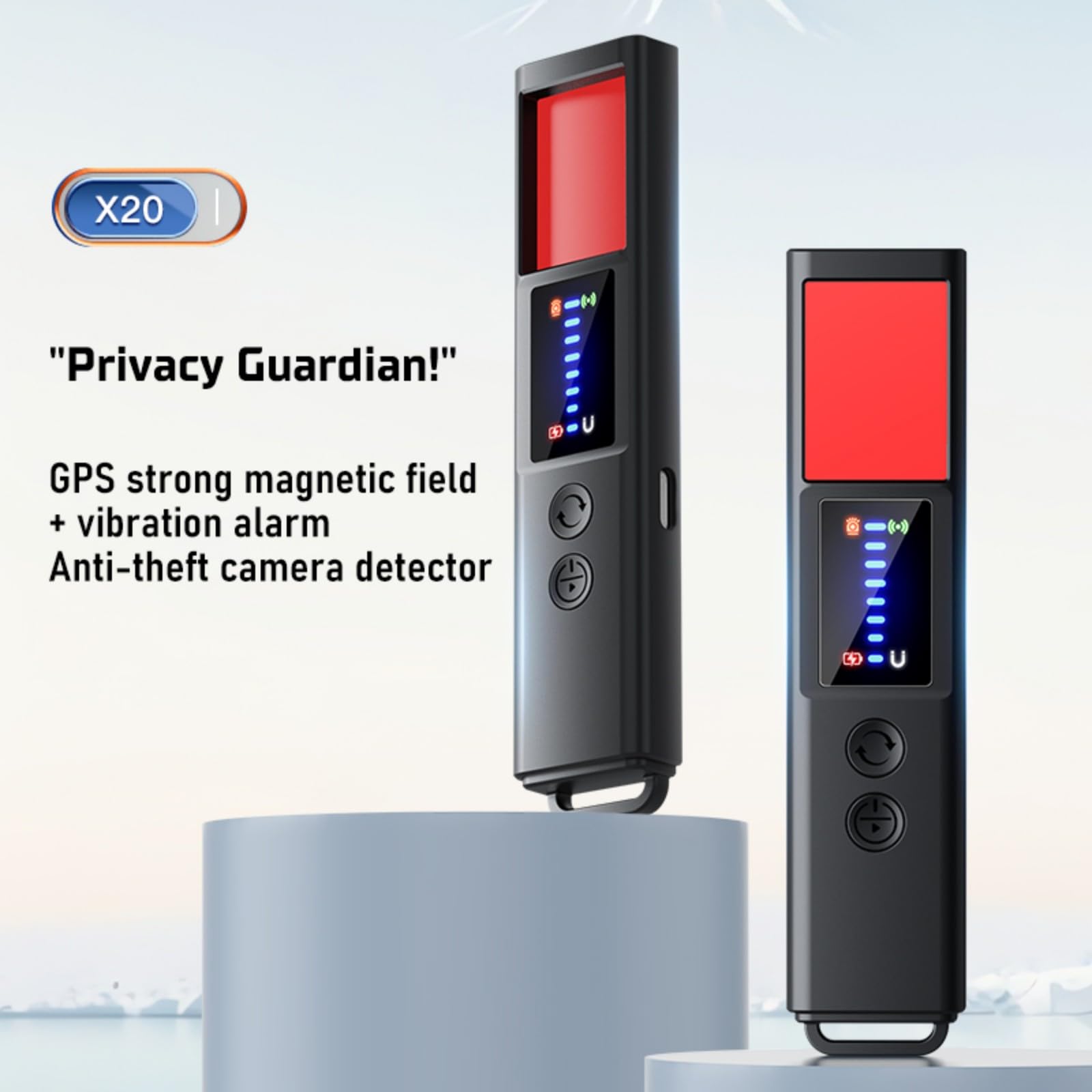 Détecteur de Caméra Cachée, Détecteur Micro Espion, Detector Bug Signal RF, GPS Tracker Anti Spy Détecteurs Anti-Enregistrement, pour Hôtel, Salle de Bain, Bureau, Voiture, Voyage, Anti-instantané