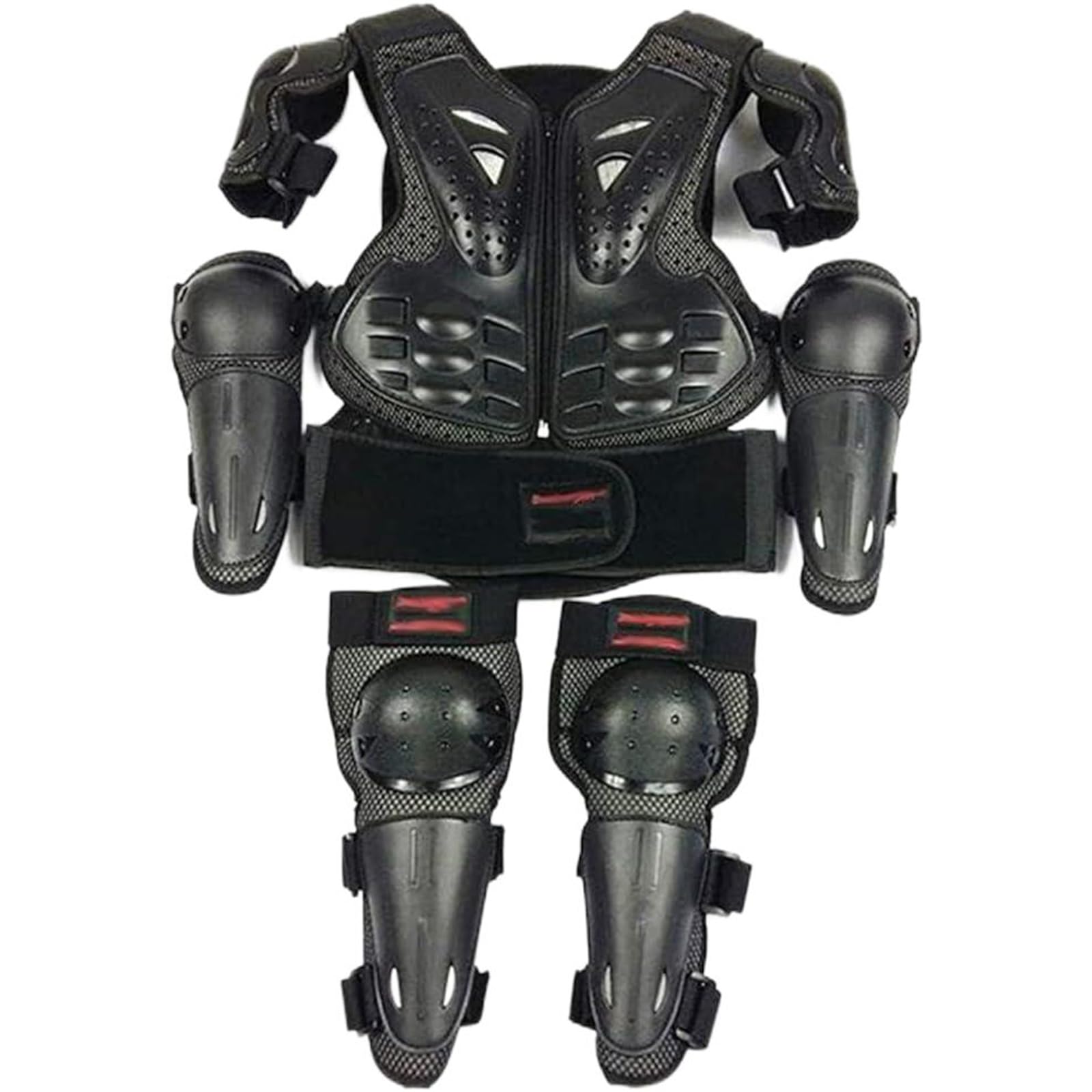 SAXAYWWD Kids Motorcycle Armor Suit Knee Elbow Protectors Chest Back Spine Guard for Snowboarding Off-Road