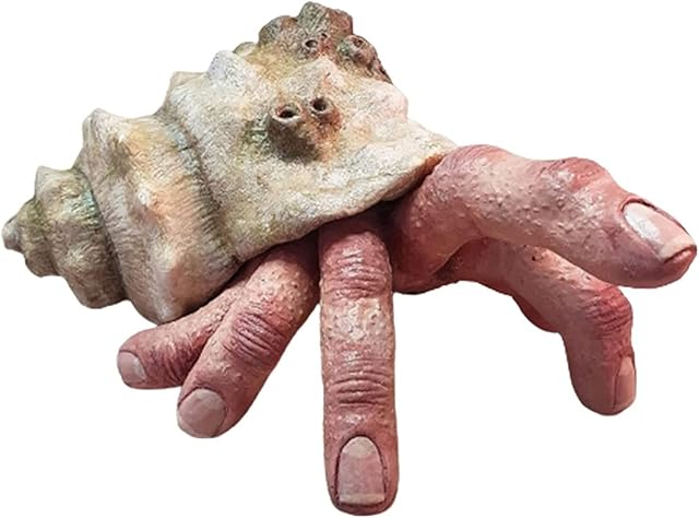 Finger Crab Statue - Finger Hermit Crab Sculpture,Creepy Horror Resin Model,Weird Realistic Fingercrab Model,Movie Prop Horrors Halloween Decoration Art Ornaments,Desktop Ornament (Red, 1pc)