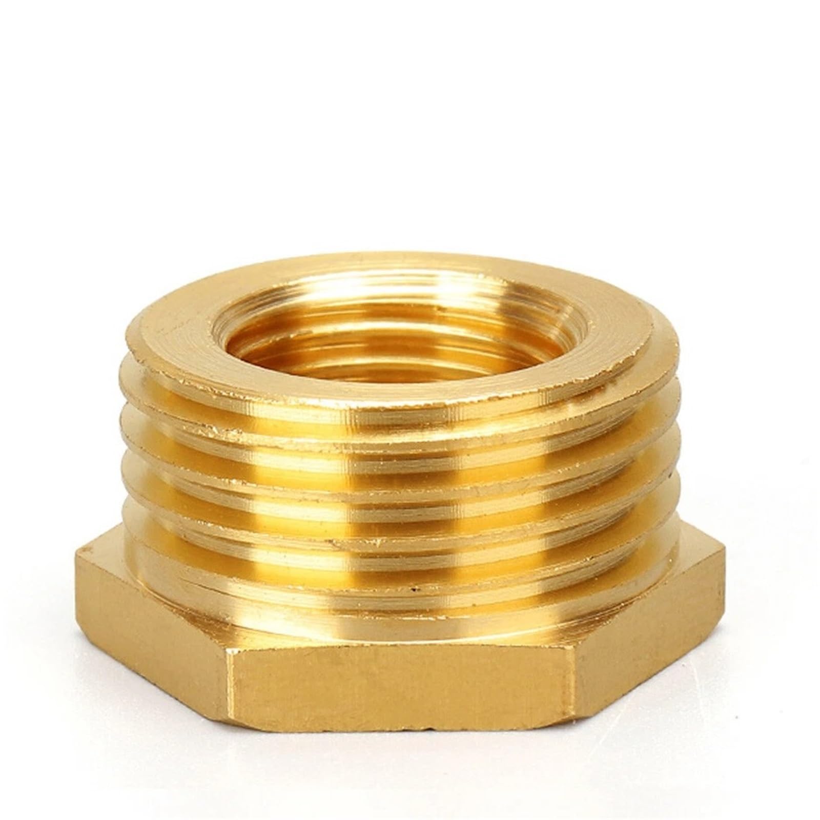 Buje adaptador de latón BSP macho a hembra (1/8”-1”) for sistemas combustible, agua, gas y aceite Para Plomería Industr
