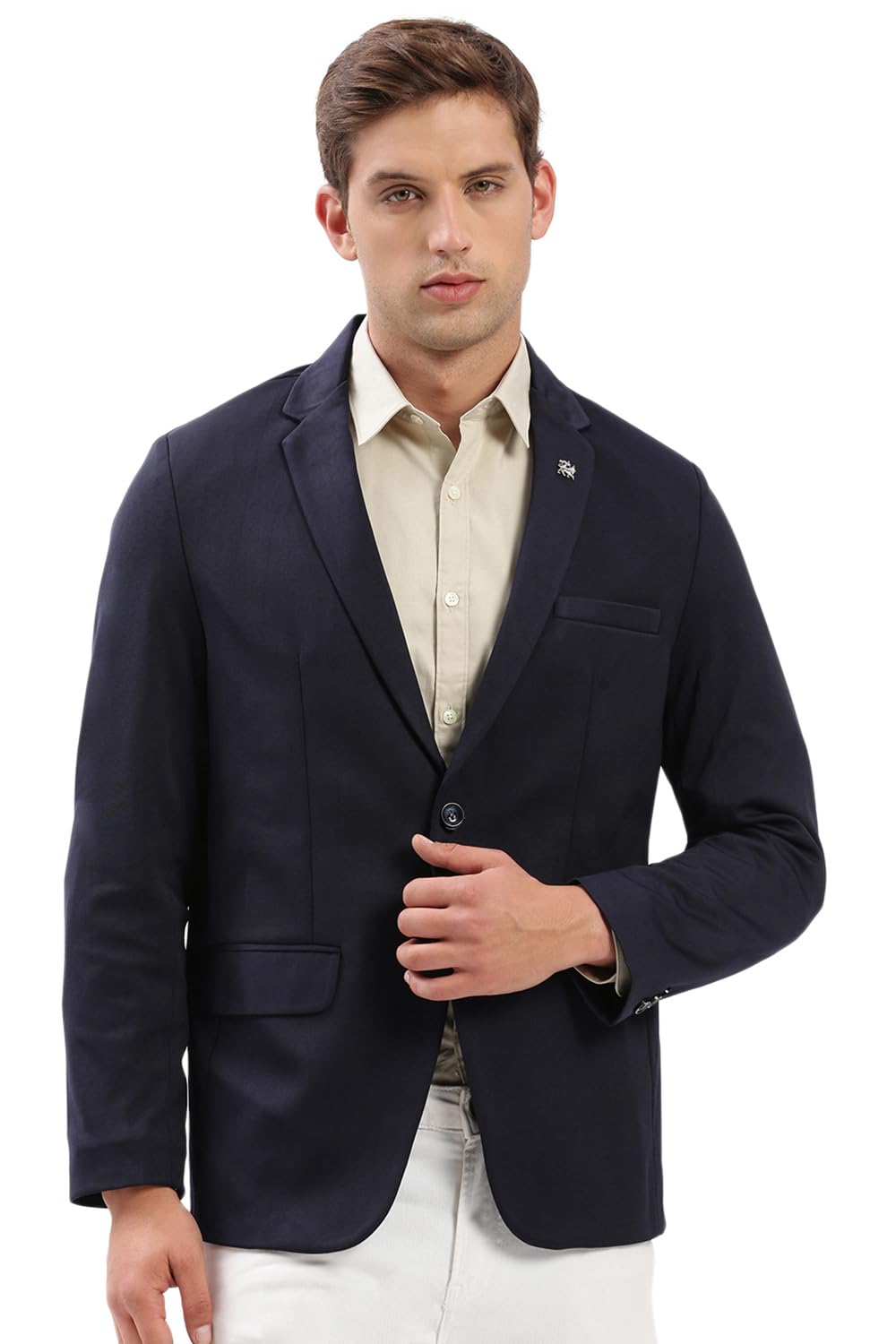 showoffff Men Solid Single Breasted Casual Blazer | Notched Lapel Full Sleeves Cotton Blazer for Mens | Slim Fit Regular Length Blazer for Men's-picture-31