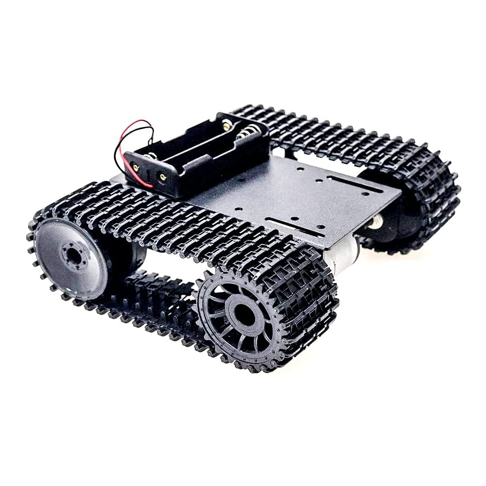 Premium Robot Tracked Tank Car Chassis Starter Kit with DC Motor, Robotic Caterpillar Moving Crawler Platform Track for Arduion Raspberry Pie Microbit Python DIY Maker Remote Control RC Toy