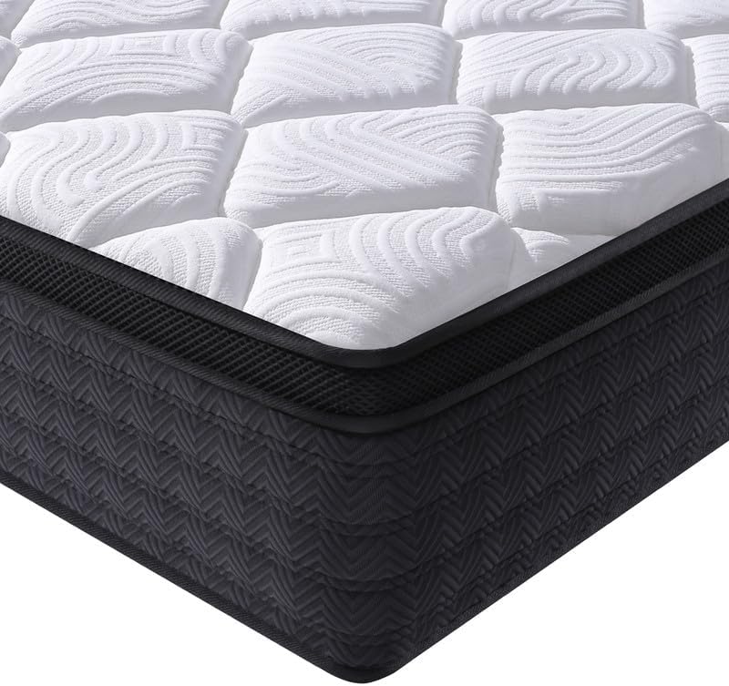 Full Size Mattress, 10 Inch Hybrid Memory Foam Full Mattress in a Box, Medium, Pressure Relief, CertiPUR-US White Full 10 Inch