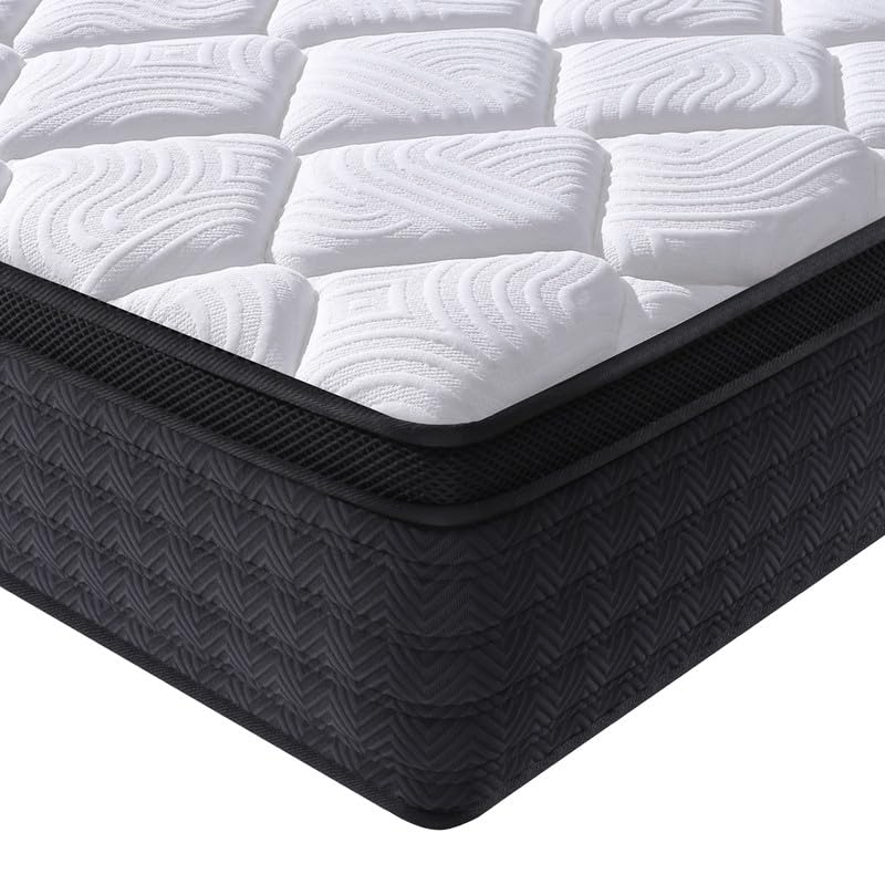 Full Size Mattress, 10 Inch Hybrid Memory Foam Full Mattress in a Box, Medium Firm, Pressure Relief, CertiPUR-US