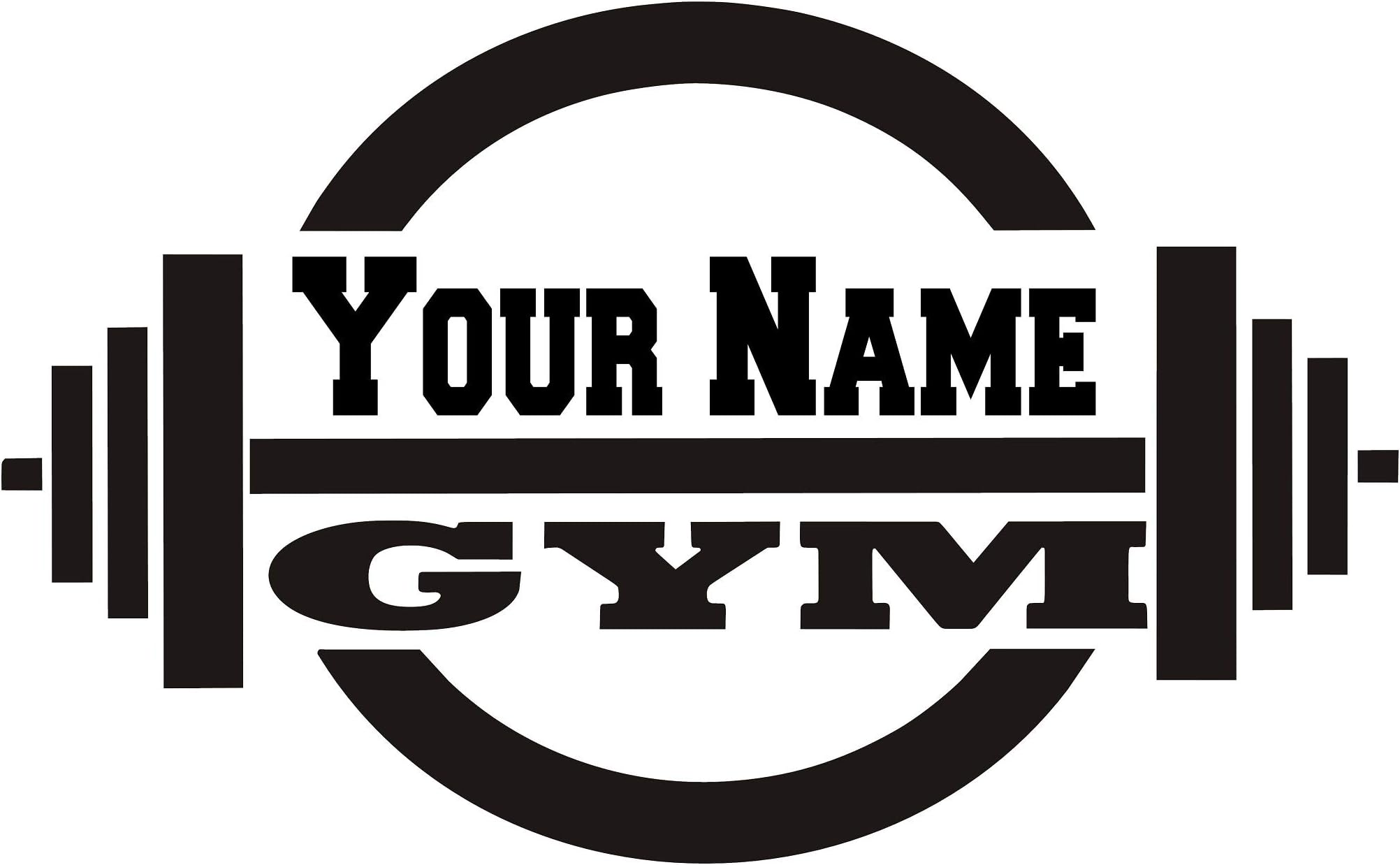 Large Personalized Custom Gym Fitness Bodybuilding Wall Decal Vinyl Sticker Gym Decor Decal