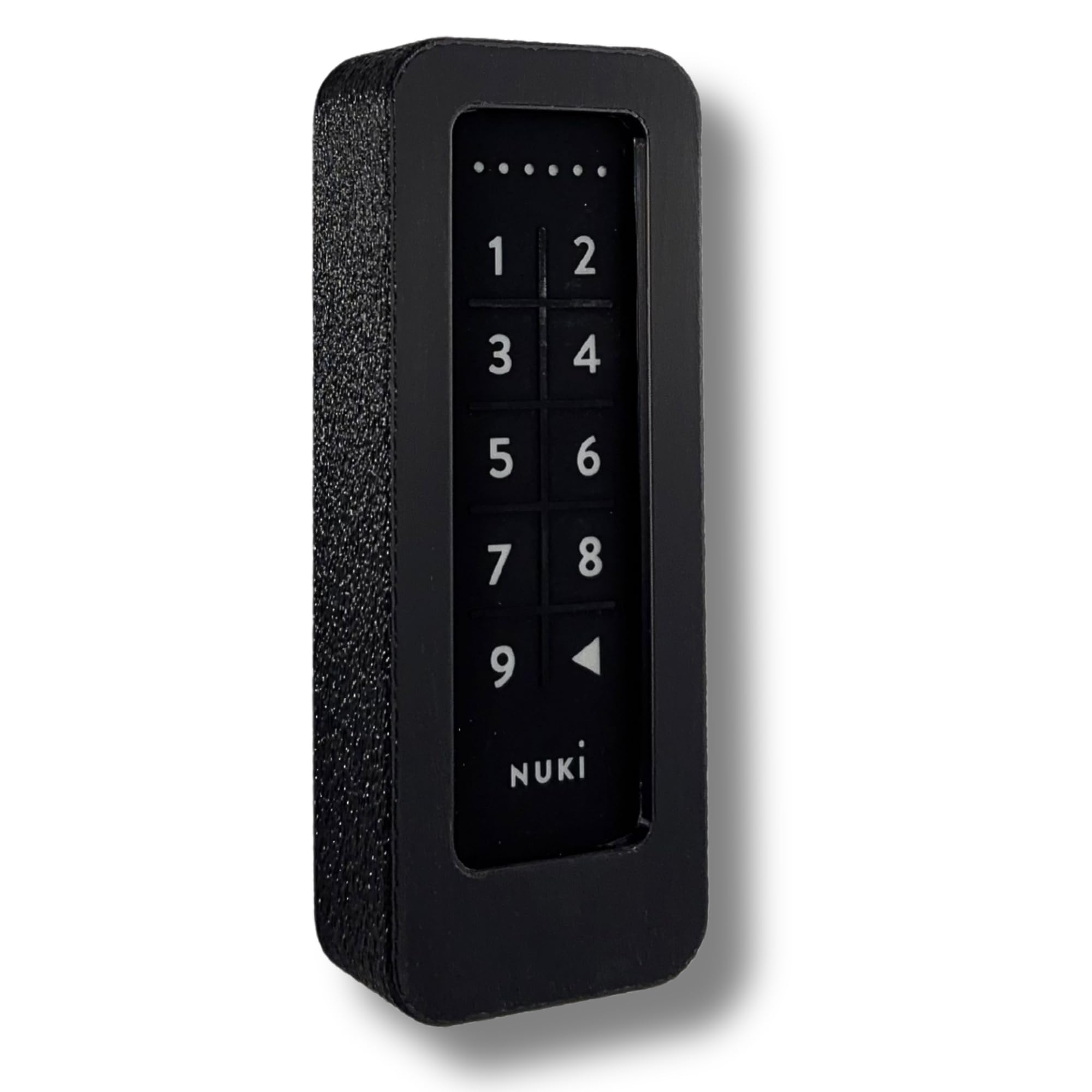 Generisch Supporto da parete compatibile con Nuki Keypad 1 – Copertura antifurto con vite di sicurezza Torx – senza tetto – Finitura simile all’intonaco – Nero