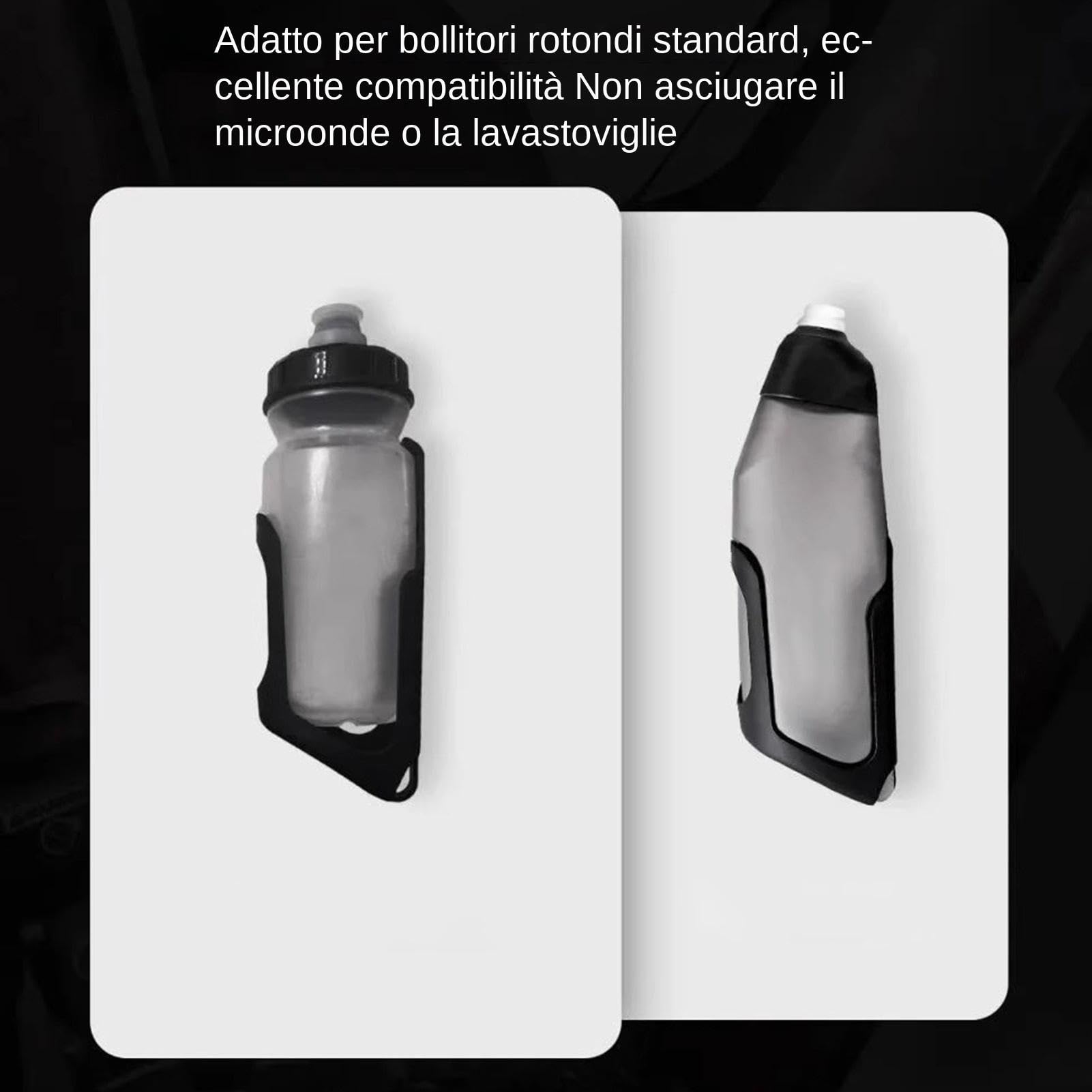 Bidón de agua para ciclismo 600 ml Cantimplora con Soporte Incluido