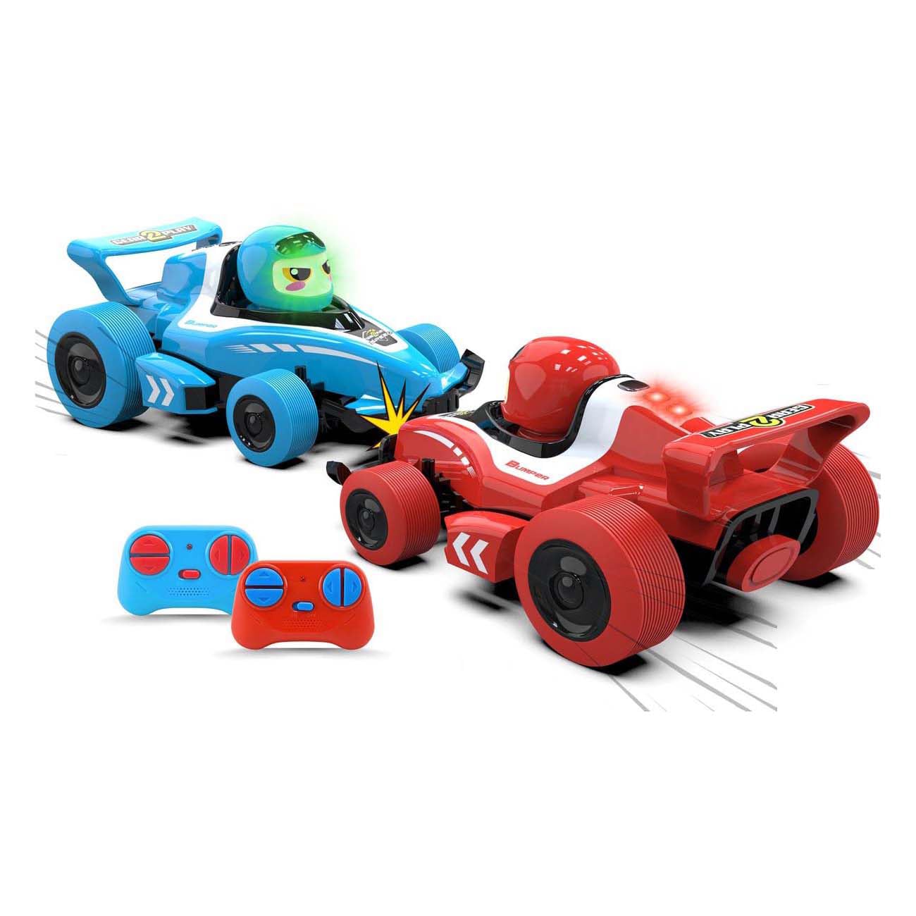 Gear2Play RC Neon Bumper Cars Pro - zdalnie sterowany samochód wyścigowy z neonowym oświetleniem.