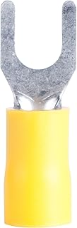 Gardner Bender 75-116 Electrical Spade Terminal, 12-10 AWG, Insulated Barrel, Crimp Connection, Yellow