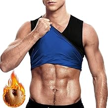 فانلة ساونا للرجال - هوت ساونا - توبات بدون اكمام - ضغط - تنحيف الجسم - الخصر - مشد - قميص حراري اسود 2XL-63707