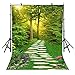 VIDMOT 5x7ft Spring Scenery Backdrop Forest Path Sunshine Flower Photography Background Natural Scenery Photo Shoot Props Portrait Pet Photo Photography Backdrop BJLXVV171