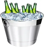 Balde de Cerveja e Gelo Grande em Alumínio Térmico Lixado 10L