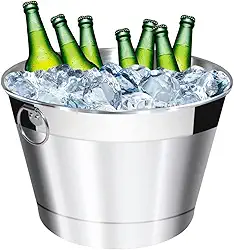 Balde de Cerveja e Gelo Grande em Alumínio Térmico Lixado 10L