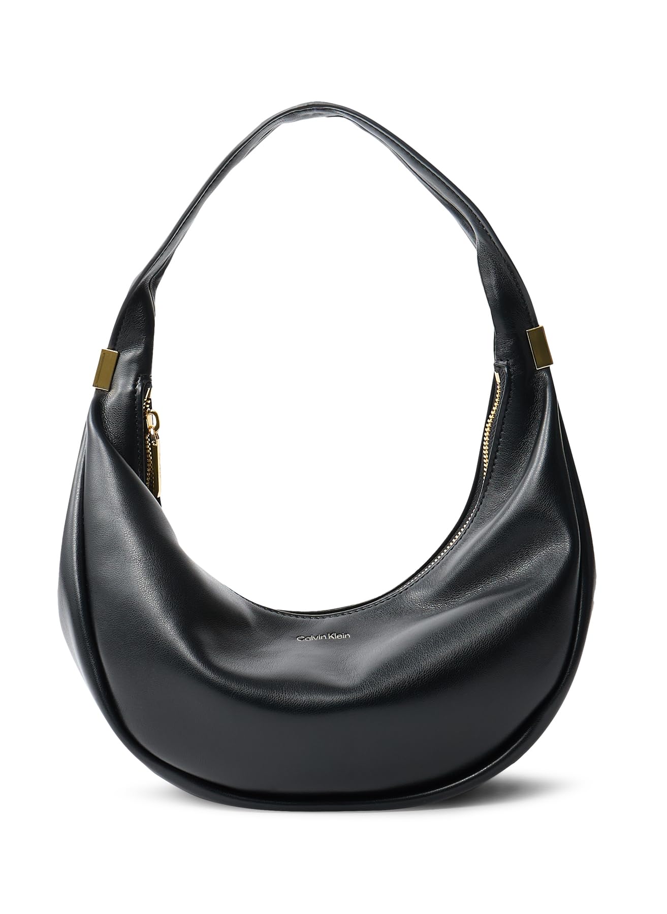 PINCHED SOFT CRESCENT SM Kadın Çanta, Siyah, Tek Beden