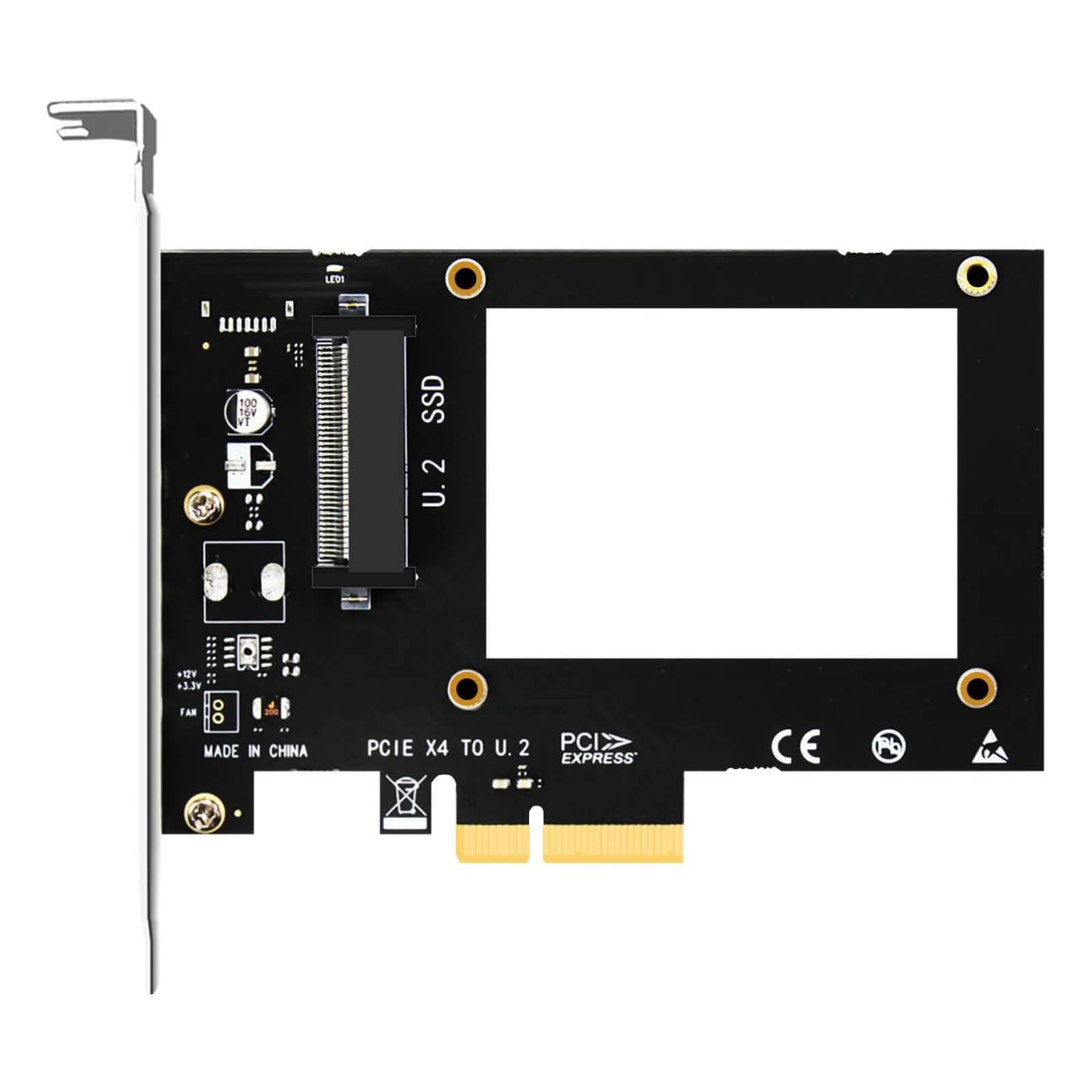 Tarjeta PCIe x16 para discos NVMe U.2 sin necesidad de alimentación externa 7